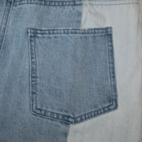 ✨2/$20 Free People Colorblock Denim Jean Mini Skirt Women's Size 6 H10333 - Picture 7 of 9